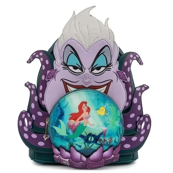Loungefly Disney Villains Scene Ursula Crystal Ball Mini Backpack - Picture 1 of 6